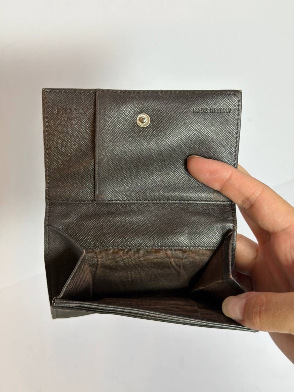 Prada Dark Green Nylon Flap Cardholder - Picture 11 of 15